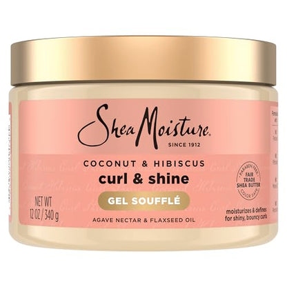 SheaMoisture Gel Soufflé para Rizos de Coco e Hibisco, Hidratante y Protector para Cabello Rizado y Grueso, 12 oz - imagen 1