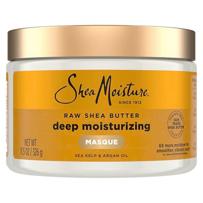 Mascarilla Hidratante Profunda SheaMoisture con Manteca de Karité para Cabello Rizado, Acondicionador Hidratante 11.5 oz - imagen 1