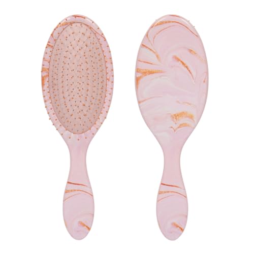 Cepillo Desenredante CALA Wet-N-Dry, Mármol Pastel Rosa, Cerdas Flexibles para Cabello Húmedo o Seco, Reduce Enredos y Quiebre, Suaviza el Frizz, - imagen 1