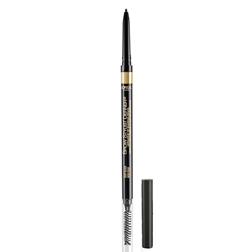 Lápiz de Cejas L'Oreal Paris Makeup Definidor Waterproof, Ultra-Fino, Rellena Áreas Escasas, Negro Suave, 0.003 Onzas (Paquete de 1) - imagen 2