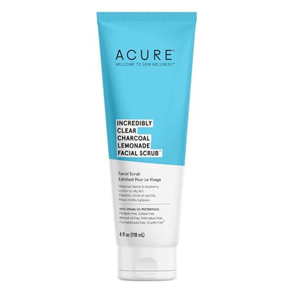 Exfoliante Facial de Carbón y Limón ACURE Incredibly Clear - Limpieza Profunda, Suave Exfoliación y Desintoxicación para Piel Grasa a Normal, 4 Fl Oz - imagen 1