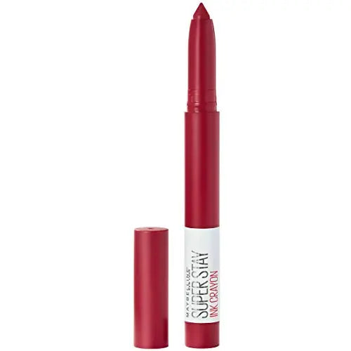 Maybelline Super Stay Ink Crayon Labial, Lápiz Mate de Precisión con Sacapuntas, Larga Duración Hasta 8 Horas, Own Your Empire, Rojo Azulado, 1 Unidad - imagen 1