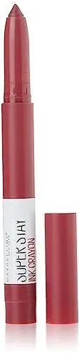 Maybelline Super Stay Ink Crayon Labial, Lápiz Mate de Precisión con Sacapuntas, Larga Duración hasta 8 Horas, Accept A Dare, Rosa Vino, 1 Unidad - imagen 1
