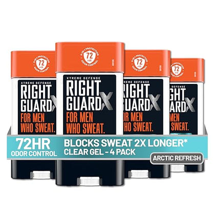 Desodorante Antitranspirante en Gel Right Guard Xtreme Defense, Aroma Refrescante Ártico - Control de Olores de 72 Horas, Gel Invisible para Hombre, - imagen 3