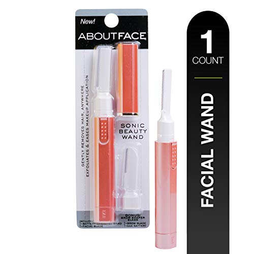 About Face Sonic Beauty Wand - Removedor de Vello Facial Eléctrico y Formador de Cejas, Ideal para Afeitar, Exfoliar y Dar Forma a las Cejas, - imagen 1