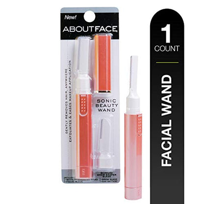 About Face Sonic Beauty Wand - Removedor de Vello Facial Eléctrico y Formador de Cejas, Ideal para Afeitar, Exfoliar y Dar Forma a las Cejas, - imagen 2
