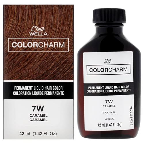 COLORCHARM Coloración Permanente Líquida para Cabello | 7W Caramelo | Cobertura de hasta 100% de Canas | 1.42 Fl Oz - imagen 1