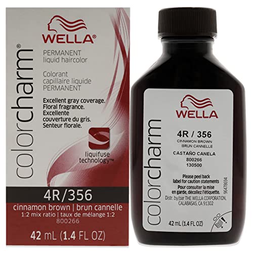 COLORCHARM Tinte Permanente Líquido para Cabello | 4R Marrón Canela | Cobertura de hasta 100% de Canas | 1.42 Fl Oz - imagen 2