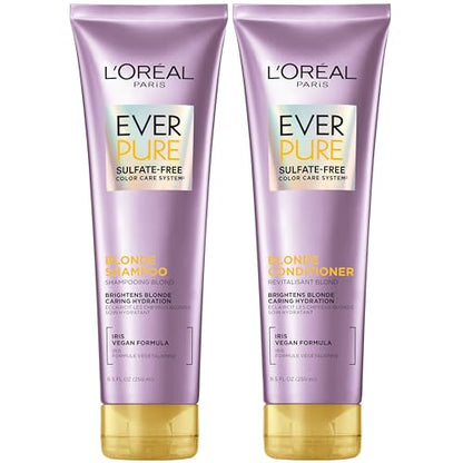 Champú y Acondicionador L'Oreal Paris EverPure Rubios Sin Sulfatos para Cabello Tratado con Color, Neutraliza el Amarillo, 8.5 Fl Oz, Set de 2 - imagen 4