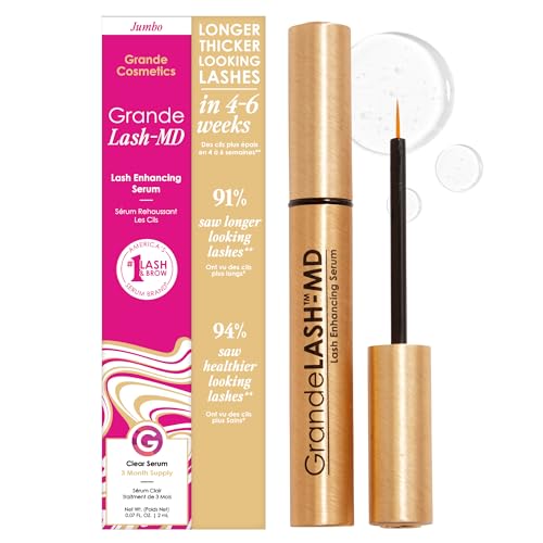 Suero para Pestañas GrandeLASH-MD de Grande Cosmetics - Fórmula Infundida con Péptidos y Vitaminas para Pestañas Más Largas y Más Gruesas - Probado - imagen 1