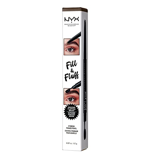 Lápiz Pomada para Cejas NYX PROFESSIONAL MAKEUP Fill & Fluff, Color Marrón Ceniza - imagen 1