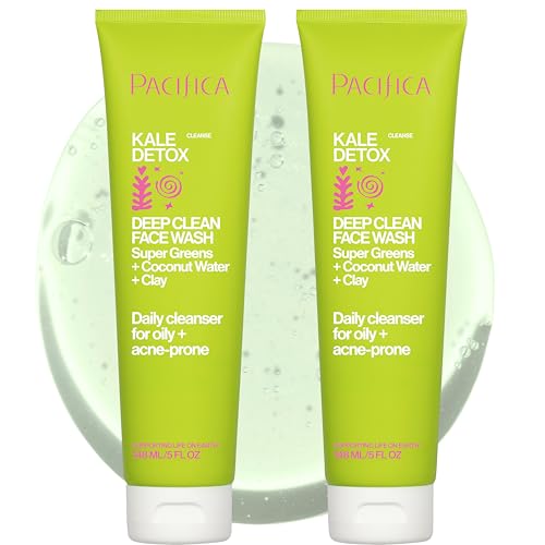 Limpiador Facial Diario Pacifica Beauty Kale Detox, Agua de Coco + Aloe Vera, Para Piel Grasa y Con Imperfecciones, Paquete de 2, Libre de Sulfatos y - imagen 3