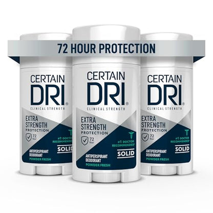 Certain Dri Antitranspirante Clínico Extra Fuerte - Protección contra Sudor y Olores por 72 Horas para Hiperhidrosis - Máxima Fuerza - Aroma a Polvo - imagen 2