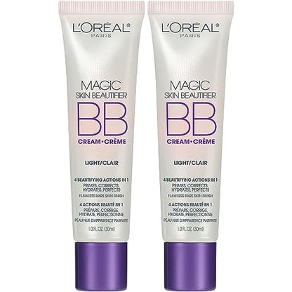 L'Oréal Paris Makeup Magic Skin Beautifier BB Cream Hidratante Tinte, Ligero, 1 fl oz, Paquete de 2 - imagen 1
