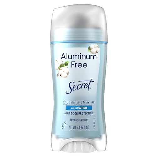 Desodorante Secret sin aluminio para mujeres, protección contra olores de 48 horas, sin parabenos, colorantes, talco ni bicarbonato, minerales - imagen 1