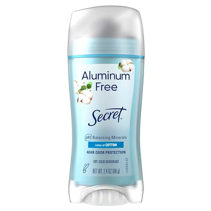 Desodorante Secret sin aluminio para mujeres, protección contra olores de 48 horas, sin parabenos, colorantes, talco ni bicarbonato, minerales - imagen 2