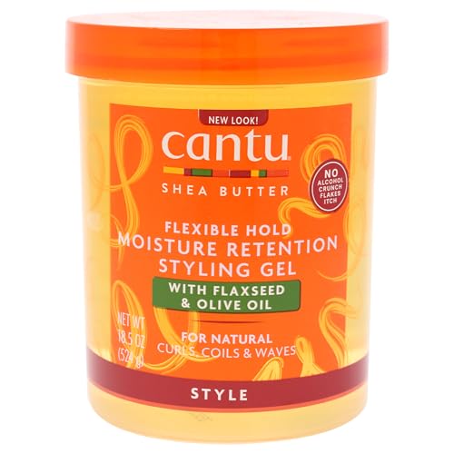 Gel de Estilo para Retención de Humedad con Semillas de Lino y Aceite de Oliva - Sujeción Flexible de Cantu para Unisex - 18.5 oz - imagen 2