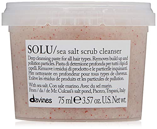 Davines SOLU Exfoliante de Sal Marina, Limpia Residuos y Partículas del Cuero Cabelludo para Cabello Normal a Muy Estilizado - Tamaño de Viaje, 2.54 - imagen 3