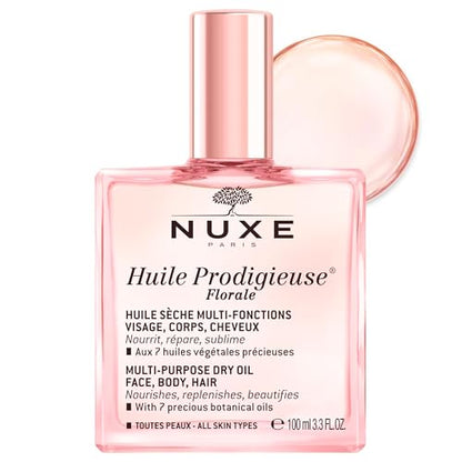 Nuxe Huile Prodigieuse Floral Aceite Seco Multiusos para Cara, Cuerpo y Cabello con 7 Aceites Botánicos, 3.3 Fl Oz - imagen 2