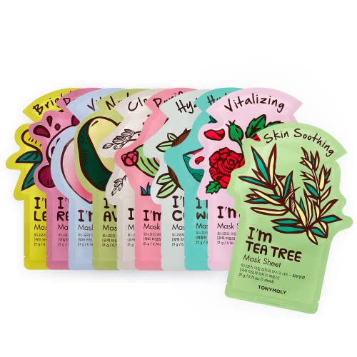 Set de Regalo de Mascarillas Faciales TONYMOLY I’m – Pack Variado de 10 Mascarillas Coreanas con Esencias Hidratantes y Vitaminas - imagen 1
