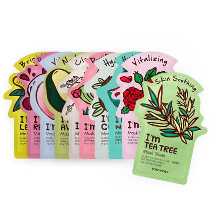 Set de Regalo de Mascarillas Faciales TONYMOLY I’m – Pack Variado de 10 Mascarillas Coreanas con Esencias Hidratantes y Vitaminas - imagen 3