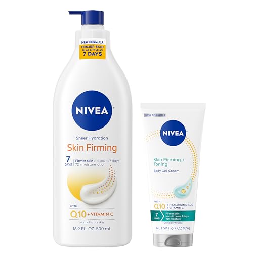 Loción Corporal NIVEA Hidratación Ligera y Reafirmante (16.9 Fl Oz) + Crema Gel Reafirmante y Tonificante con Ácido Hialurónico (6.7 Oz), Enriquecida - imagen 4