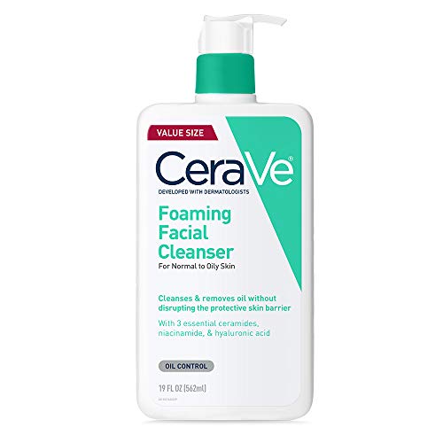 Limpiador Facial Espumoso CeraVe, Jabón Facial Diario para Piel Grasa, Ácido Hialurónico + Ceramidas + Niacinamida, Sin Fragancia ni Parabenos, - imagen 4