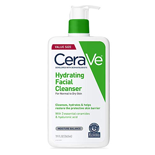 Limpiador Facial Hidratante CeraVe, Jabón Facial Hidratante para Piel Seca, Ácido Hialurónico + Ceramidas + Glicerina, Aprobado por la Asociación - imagen 1