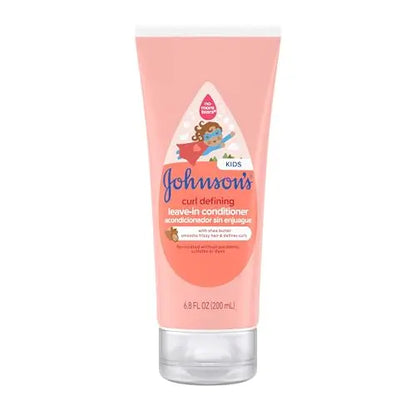 Acondicionador Sin Aclarado para Niños Johnson's con Manteca de Karité, Define Ondas y Rizos, Controla el Frizz por 24 Horas, Hipoalergénico, 6.8 fl. - imagen 3