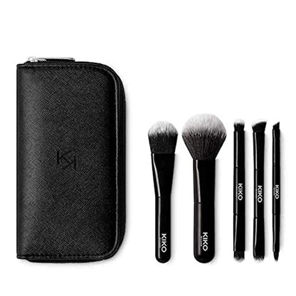 Set de Brochas de Viaje KIKO Milano | Estuche de Viaje con 5 Brochas Profesionales - imagen 3