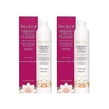 Crema Facial Hidratante Pacifica Beauty Dreamy Youth Día y Noche - 1.7 Fl Oz (Paquete de 2) - Para Piel Seca y Envejecida - Con Péptidos y Aceite de - imagen 3