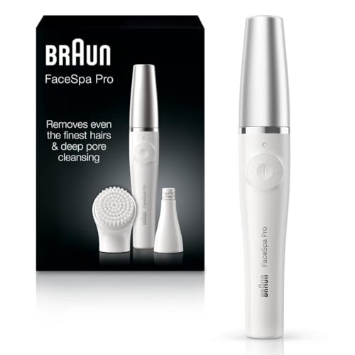 Braun Face Epilator Facespa Pro 910, Facial Hair Removal for Women, Hair Removal Device, Epilator for Women, 2 in 1 Epilating and Cleansing Brush - imagen 2