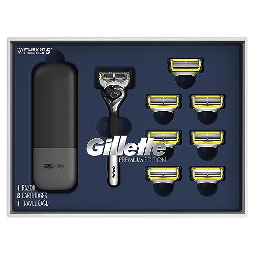 Gillette ProGlide Shield Edición Premium, 1 Rasuradora para Hombre, 8 Recambios de Cuchillas ProShield, 1 Estuche de Viaje - imagen 1