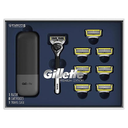 Gillette ProGlide Shield Edición Premium, 1 Rasuradora para Hombre, 8 Recambios de Cuchillas ProShield, 1 Estuche de Viaje - imagen 1