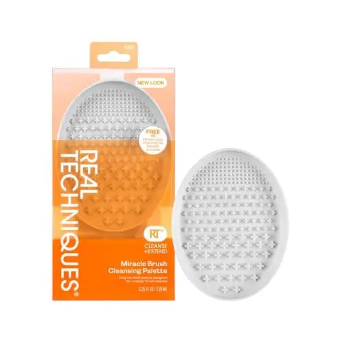 Paleta de Limpieza de Brochas Real Techniques Miracle, Limpiador de Brochas de Maquillaje, Uso con Champú para Brochas, Incluye Gel Limpiador, 3 - imagen 1