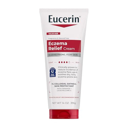 Crema Corporal Eucerin para Alivio del Eczema, Crema con Avena Coloidal, Ceramida-3 y Extracto de Regaliz, Tubo de 14 Oz - imagen 3