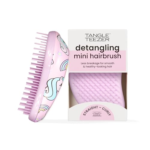 Cepillo Desenredante Tangle Teezer Original, Tamaño Mini de Viaje para Seco y Húmedo, para Niños y Todos los Tipos de Cabello, Unicornio Mágico - imagen 1