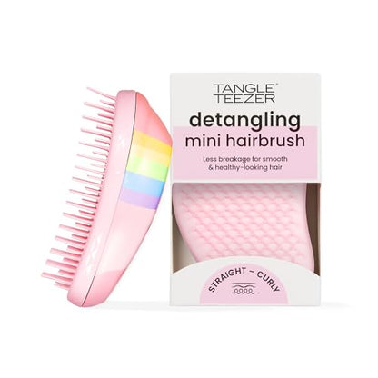 Cepillo Desenredante Tangle Teezer Original, Mini Tamaño Viaje para Seco y Húmedo, para Niños y Todo Tipo de Cabello, Rainbow The Unicorn - imagen 4
