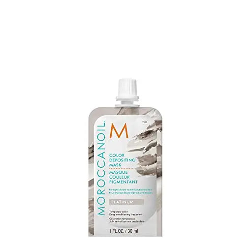 Mascarilla para el cabello Moroccanoil Color Depositing, Platino, 1 Fl. Oz. - imagen 2