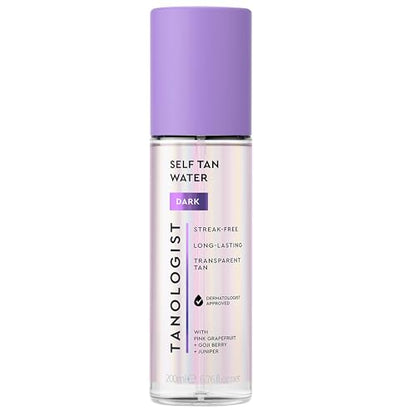 Tanologist Agua Bronceadora Oscura, Agua Autobronceadora Transparente, Spray Bronceador Sin Rayas, Bronceado Natural, Sin Olor a Autobronceador, - imagen 1