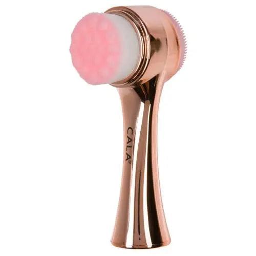 Cepillo Facial de Doble Acción CALA (Oro Rosa y Rosa), Cerdas Suaves para Limpieza Profunda de Poros, Elimina Maquillaje y Protector Solar, - imagen 2