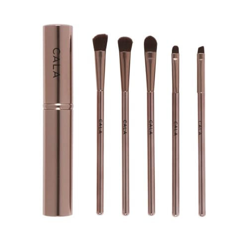 Set de brochas para ojos esenciales Cala en oro rosa, 5 piezas - imagen 1