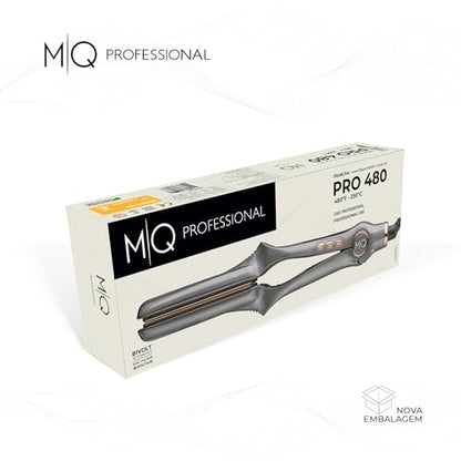 Plancha de Pelo MQ Profesional - Plancha de Titanio Pro 480°F - Experiencia Brasileña - Bivolt, Diseño Anatómico, Ultra Suave - 17 Configuraciones de - imagen 1