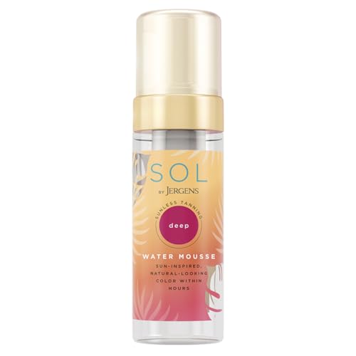 SOL by Jergens Mousse Autobronceador Deep Water, Bronceado sin Sol a Base de Agua con Agua de Coco, Activo de Bronceado Natural, Color Intenso, 5 - imagen 1