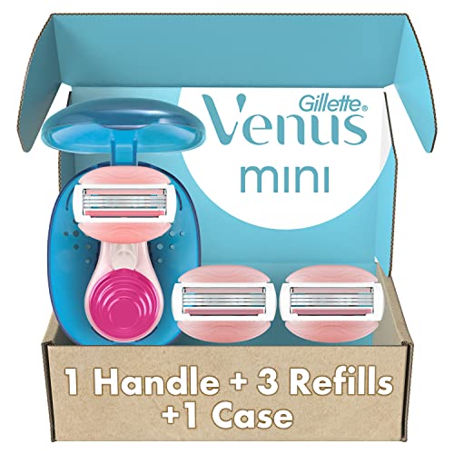 Gillette Venus Mini Maquinilla de Afeitar para Mujeres con 3 Recambios de Cuchillas ComfortGlide Aroma de Té Blanco + 1 Estuche de Viaje - imagen 3