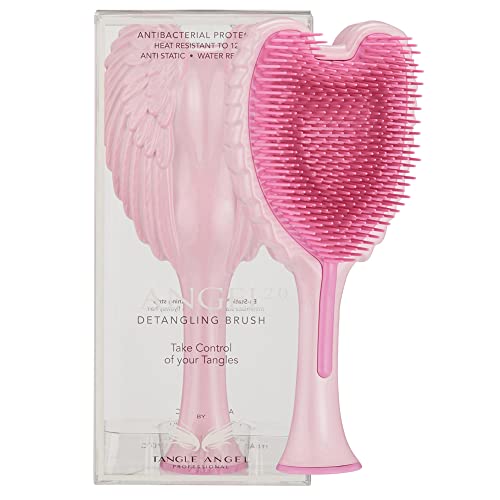 Cepillo Desenredante Tangle Angel - Cepillo Antiestático con Alas de Ángel y Cerda Suave y Flexible para Cabello Lacio y Ondulado, Color Rosa - imagen 1
