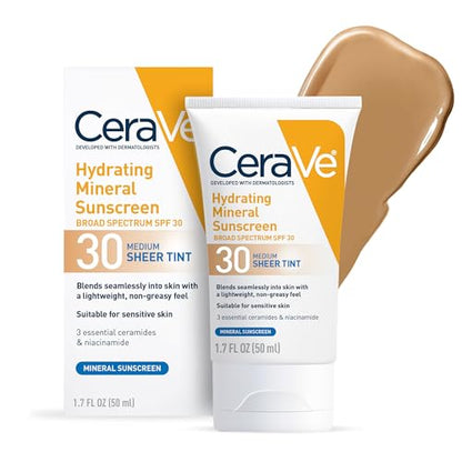 Protector Solar Mineral Hidratante CeraVe SPF 30 con Tono Transparente, Pantalla Solar Mineral con Óxido de Zinc y Dióxido de Titanio, 1.7 Onzas - imagen 4