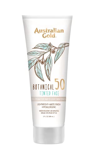Protector Solar Facial Tinte Australian Gold Botanical SPF 50, BB Cream No Químico, Resistente al Agua, Acabado Mate, Piel Sensible, 3 FL Oz - imagen 2