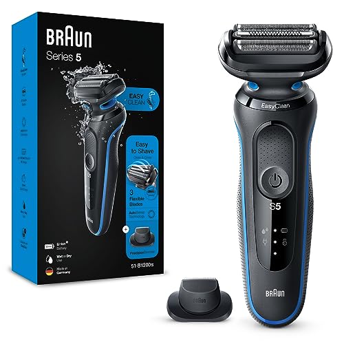 Afeitadora eléctrica recargable Braun Series 5 5018s para hombres, húmeda y seca, con recortadora de precisión - imagen 1