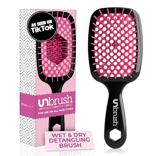 Cepillo Desenredante FHI Heat UNbrush para Cepillado Sin Dolor en Cabello Húmedo o Seco — Dureza DuoFlex, Cerdas Anti-Estáticas, Mango Ligero, - imagen 2